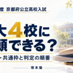 2027年度京都府公立高校入試の最大4校出願と、独自枠・共通枠の合否判定順を解説する塚本塾ブログ第2回